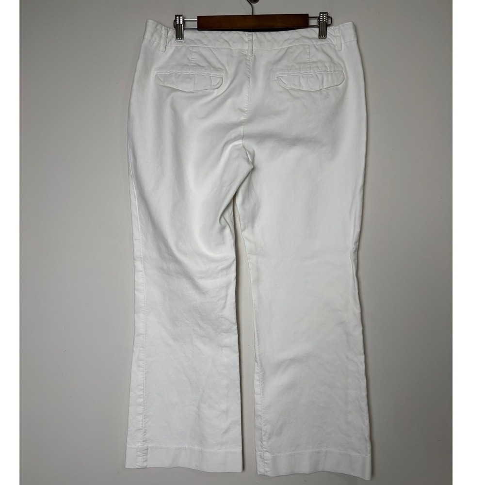 Gap Womens Modern Boot Cut Pants Size 12A Optic White Mid Rise Flare Trousers - Picture 3 of 6